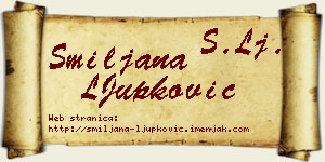 Smiljana LJupković vizit kartica